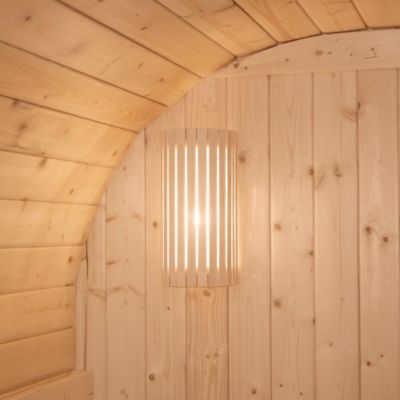 - Sauna extérieur à tonneau LAHTI DELUXE L - 195 x 220 cm pour 4 personnes