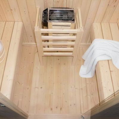 - Sauna extérieur à tonneau LAHTI M - 195 x 120 cm pour 2 personnes