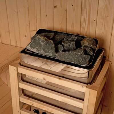 - Sauna extérieur à tonneau LAHTI XL - 195 x 220 cm pour 4 personnes