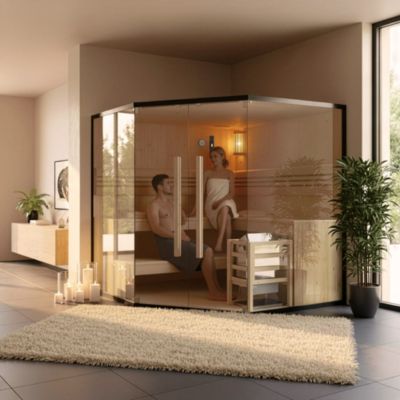 - Sauna traditionnel SHADOW XL BIG - 200 x 200 cm pour 6 personnes