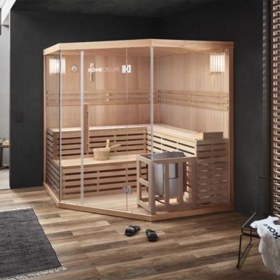 - Sauna traditionnel SKYLINE BIG XL - 200 x 200 cm pour 6 personnes