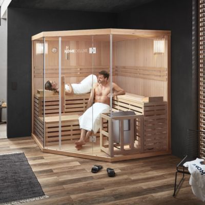 - Sauna traditionnel SKYLINE BIG XL - 200 x 200 cm pour 6 personnes