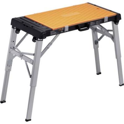 Établi 4 en 1 réglable et pliable WU9079620 125 x 85 x 52 cm gris noir orange