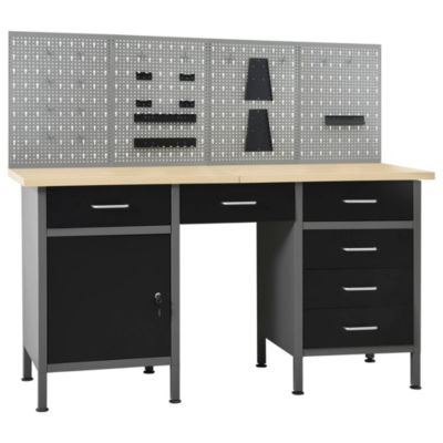 Établi avec 4 panneaux muraux vidaXL