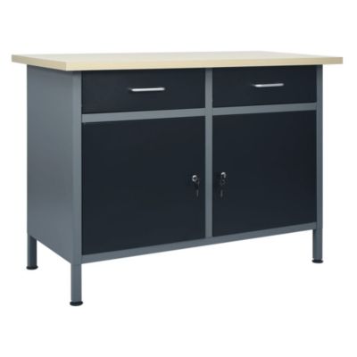 Établi Noir 120x60x85 cm Acier vidaXL