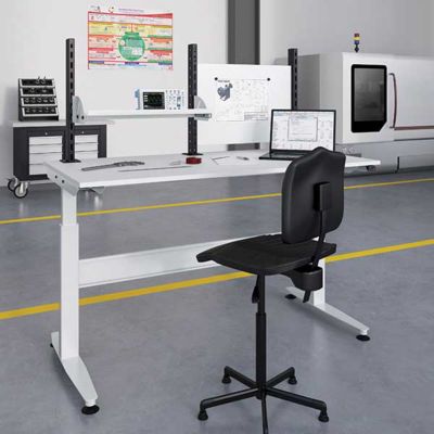 Établi pour atelier réglable - Charge max 140kg - Dim 2000x750x728/1128mm - W010140032
