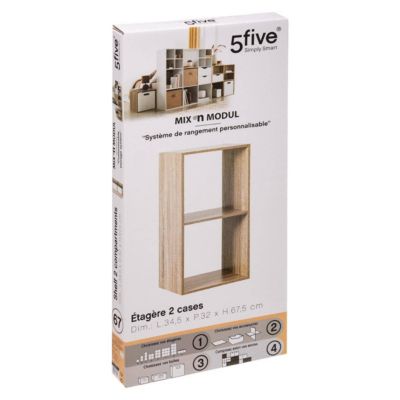 Étagère 2 cases Effet bois naturel Mix N' Modul - 5Five