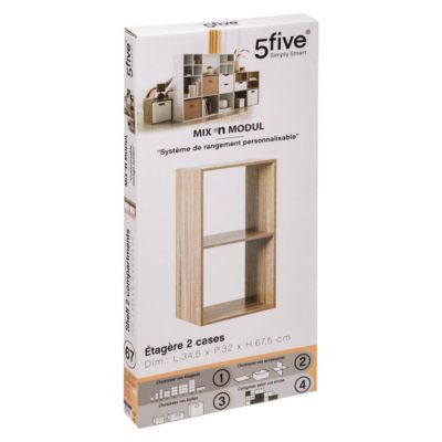 Étagère 2 cases Effet bois naturel Mix N' Modul - 5Five
