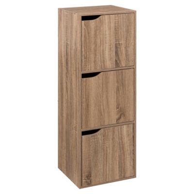 Étagère 3 cases avec portes "Mix N' Modul" effet chêne naturel - 5five
