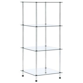Étagère 4 niveaux Transparent 40x40x100 cm Verre trempé vidaXL