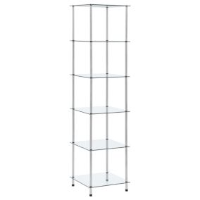 Étagère 6 niveaux Transparent 40x40x160 cm Verre trempé vidaXL