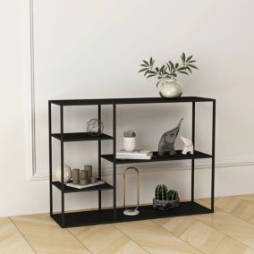 Étagère autoportante Isojoki 120 x 35 x 87,5 cm métal noir en.casa
