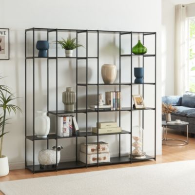 Étagère autoportante Rælingen 180 x 180 x 33 cm noir en.casa