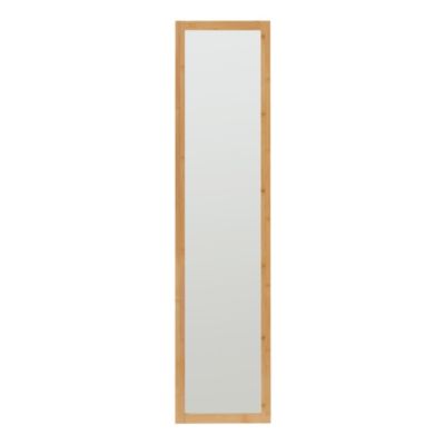 Étagère avec miroir intégré As bambou 170 x 40 x 35 cm naturel blanc