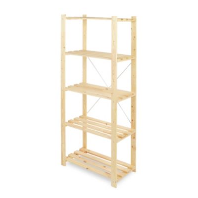 etagere bois form symbios 5 tablettes l 75 x h 170 x p 40 cm castorama