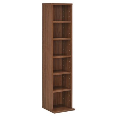 Étagère CD Tynset  90 x 20 x 20 cm effet noyer en.casa