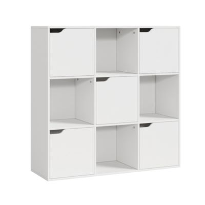Étagère cube pour enfants Ljunshund 90 x 90 x 30 cm blanc en.casa