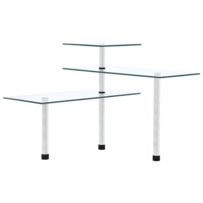 Étagère d'angle de cuisine à 3 niveaux Verre trempé vidaXL
