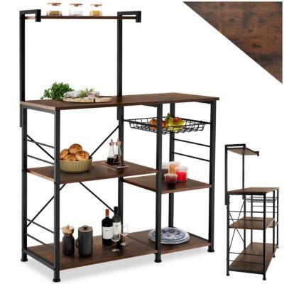 Étagère de cuisine style industriel Bois foncé industriel, rustique