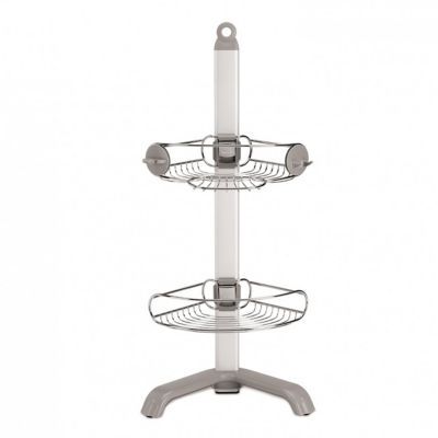 etagere de douche en aluminium sur pieds simplehuman castorama