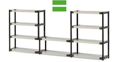 etagere de garage 5 plateaux anthracite en pvc grosfillex workline h 175 x l 90 x p 40 cm castorama