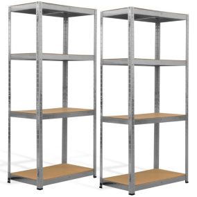 Étagère de garage métallique robuste 160x160cm : charge lourde, modulable, facile à monter