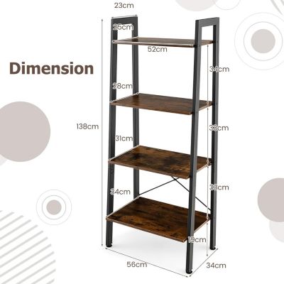 YITAHOME Bibliothèque à 5 Niveaux, étagère à Livres Industrielle