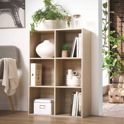 Étagère de rangement 6 cases - H91,5 x L61,5 cm