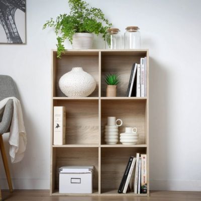 Étagère de rangement 6 cases - H91,5 x L61,5 cm