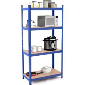 Étagère de Rangement avec 4 Étagères pour Garage Atelier Divers Modèles Charge Lourde en Fer et MDF