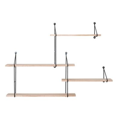 Étagère Harlem, Marron, Bois, 17,5x99x62 cm, Seven Design