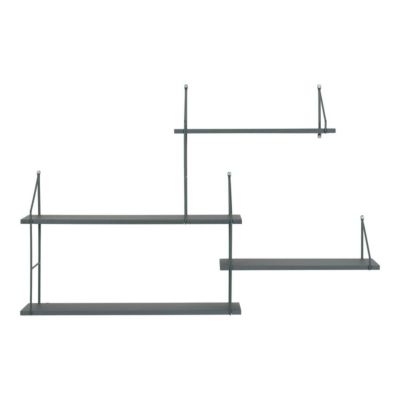 Étagère Harlem, Vert, Bois, 17,5x99x62 cm, Seven Design