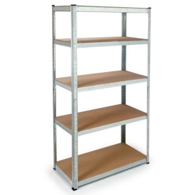Étagère métal de rangement garage, atelier L.90 x P. 30 x H.180 cm  875 kg  avec 5 niveaux