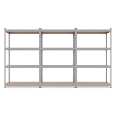 Étagère métal rangement charges lourdes - max 960 kg -12 plateaux - L.210 x P. 30 x H.150 cm