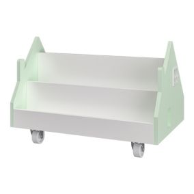 Étagère mobile pour enfants Vipsali vert menthe / blanc  en.casa