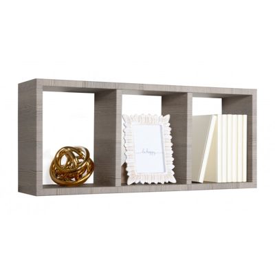 Étagère murale, bibliothèque flottante, étagère murale, chêne moka, 70x30x15,5 cm - Tristano