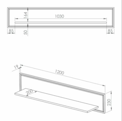 Étagère murale blanc 120 cm DARRBY