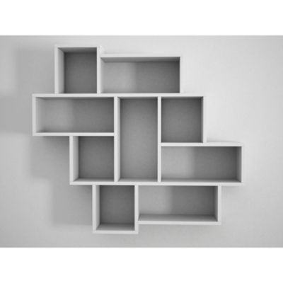 Étagère murale blanche design - 9 niches ouvertes MARFA