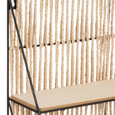 Étagère murale "Cosy" corde et métal 48x40cm - ATMOSPHERA CREATEUR D'INTERIEUR