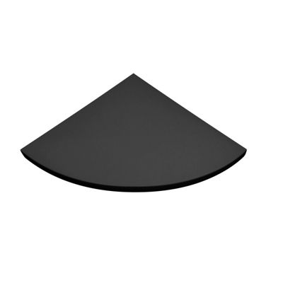 Étagère murale d'angle, noire, 25x25x1,8 cm