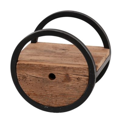 Étagère murale en bois et métal avec tiroir CERCLO