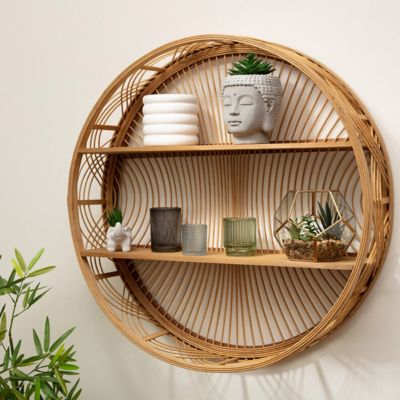 Étagère murale "Inacio" bambou D70cm - Atmosphera Créateur d'intérieur