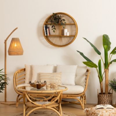 Étagère murale "Inacio" bambou D70cm - ATMOSPHERA CREATEUR D'INTERIEUR