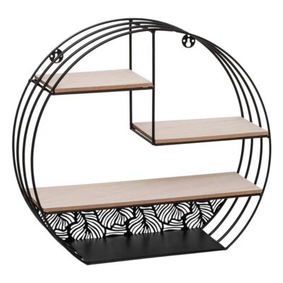 Étagère murale métal noir L.39,3 - Atmosphera Créateur d'intérieur