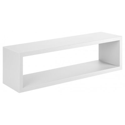 Étagère murale, meuble de salle de bain, étagère murale, étagère fixée au mur, blanc, 60 x 17 x 15,5 cm - Regolo