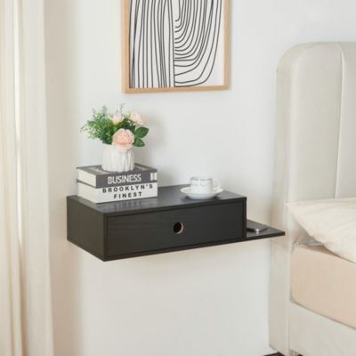 Étagère murale Stor 65 x 30 x 15 cm noir en.casa