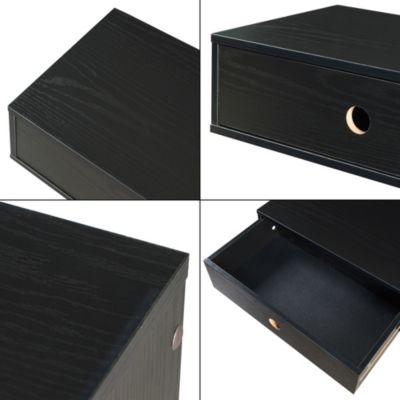 Étagère murale Stor 65 x 30 x 15 cm noir en.casa