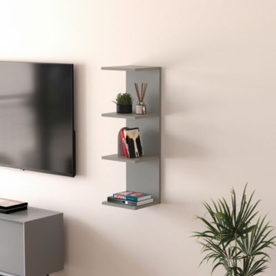 Étagère murale Surahammar 95 x 30 x 28 cm gris en.casa