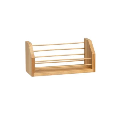 Étagère murale. étagère à accrocher au mur en bois de peuplier verni - Longueur 30 x Largeur 12 x Hauteur 14 cm
