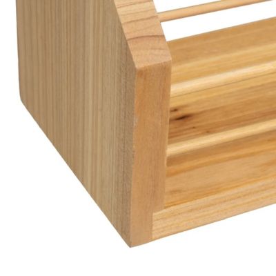 Étagère murale. étagère à accrocher au mur en bois de peuplier verni - Longueur 30 x Largeur 12 x Hauteur 14 cm
